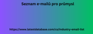 Seznam e-mailů pro průmysl