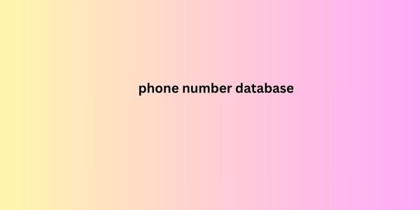 phone number database