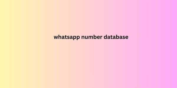 whatsapp number database