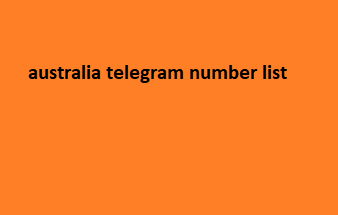 australia telegram number list