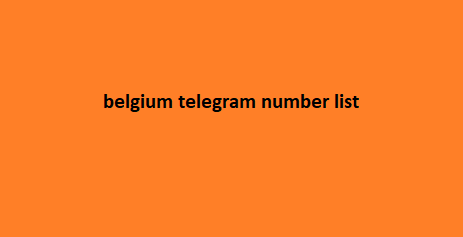 belgium telegram number list