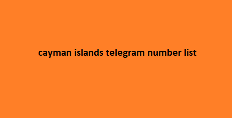 cayman islands telegram number list