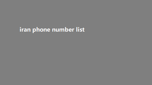 iran phone number list​