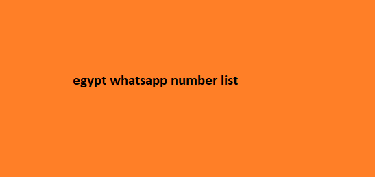 egypt whatsapp number list​