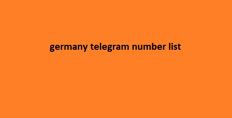 germany telegram number list​