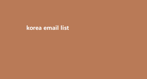 korea email list