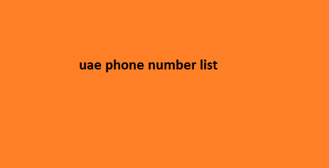 uae phone number list